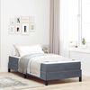 vidaXL Boxspringbed met matras Donkergrijs 90 x 200 cm Stof