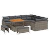 vidaXL Tuinbankenset 12 st Grijs poly rattan