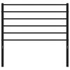 vidaXL Vervangend hoofdbord metaal zwart 75 cm