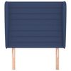 vidaXL Hoofdbord met randen 93x23x118/128 cm stof blauw