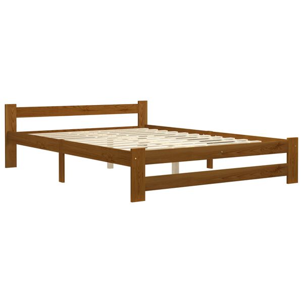 vidaXL Bedframe met 2 lades massief grenenhout honingbruin 160x200 cm