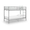 vidaXL Stapelbed metaal grijs 90x200 cm