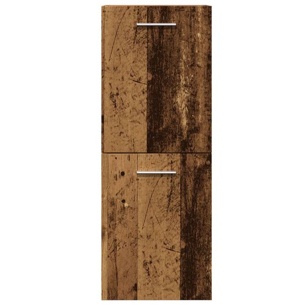 vidaXL Badkamerwandkast 30x30x80 cm bewerkt hout oud houtkleurig