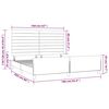 vidaXL Bedframe zonder matras stof donkergrijs 160x200 cm