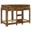 vidaXL Bunk Bed voor Kinderen Gerookt eiken 80 x 160 cm Bewerkt hout