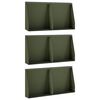 vidaXL Keerwand 6 st 40 x 12 x 40 cm Staal Olijfgroen