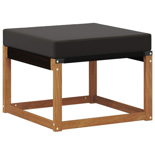 vidaXL Buiten bankenset met kussen 6 pcs Natuurlijk en Zwart