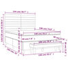 vidaXL Boxspring met matras stof lichtgrijs 140x190 cm