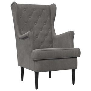 vidaXL Fauteuil Donkergrijs Fluweel