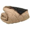 vidaXL Winter Dekbed Zwart en Taupe 220 x 200 cm Microfiber
