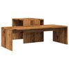 vidaXL Salontafelset 100x48x40 cm bewerkt hout oud houtkleurig