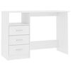 vidaXL Bureau met lades 110x50x76 cm spaanplaat wit