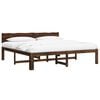 vidaXL Tweepersoonsbed met hoofdeinde ROSTOCK Donkerbruin 200 x 200 cm