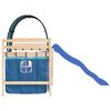 vidaXL Kinderhoogslaper met tunnel 80x200 cm massief grenenhout blauw