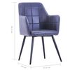 vidaXL Eetkamerstoelen 2 st kunstsu&egrave;de grijs