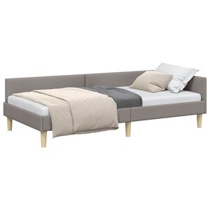 vidaXL Hoekbedframe Taupe 80 x 200 cm Stof