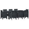 vidaXL Tuin eettafelset 9 pcs Antracietkleurig Polypropyleen