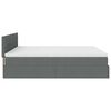 vidaXL Ottoman bed met matrassen en LED's 160x200cm stof donkergrijs