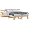 vidaXL Bedframe met hoofdeinde Bruin 150 x 200 cm Massief grenenhout