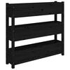 vidaXL Plantenbak 112x25x104,5 cm massief grenenhout zwart