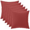 vidaXL Kussensloop 6 pcs HEERLEN Wijnrood 35 x 35 cm Polyester