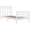 vidaXL Bedframe massief hout wit 100x200 cm