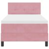 vidaXL LED Box Spring Bed met matras met LED Roze 80 x 200 cm Fluweel