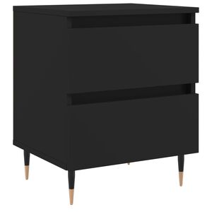 vidaXL Nachtkastje 40x35x50 cm bewerkt hout zwart