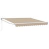 vidaXL Markies Beige 3 x 2,5 m Polyester en metaal