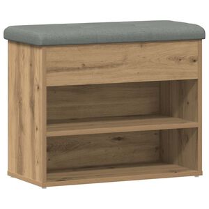 vidaXL Schoenenbank 62x32x50 cm bewerkt hout artisanaal eikenkleur