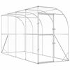 vidaXL Kippenhok Tegen de Muur zilver 600 x 150 x 215 cm