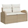 vidaXL Tuin Sofa Set met kussen 13 pcs Beige Poly riet