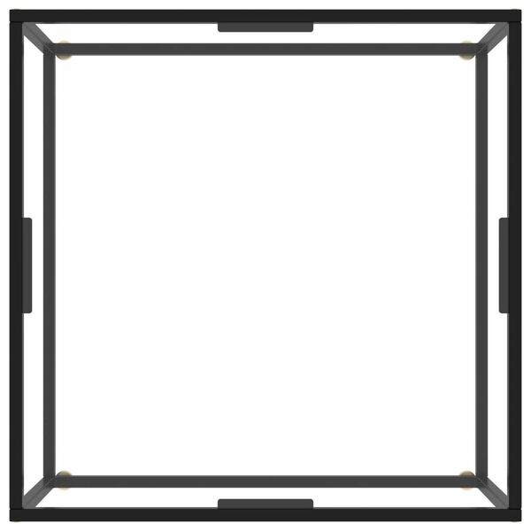 vidaXL Salontafel met gehard glas 80x80x35 cm zwart