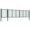 vidaXL Tuinpoort staal 500x75 cm groen