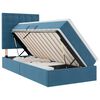 vidaXL Opbergbed met LED met matras Donkerblauw 90 x 200 cm Fluweel