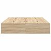 vidaXL Opbergbedframe Sonoma Eiken 140 x 190 cm Bewerkt hout