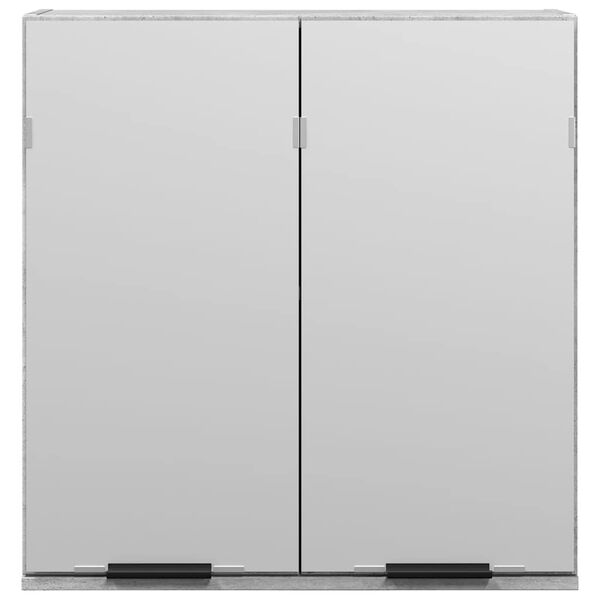 vidaXL Badkamerspiegelkast 64x20x66,5 cm bewerkt hout betongrijs