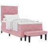 vidaXL Boxspring bed met hoofdeinde Roze 200 x 100 cm Fluweel