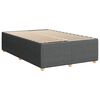vidaXL Boxspring met matras stof donkergrijs 120x200 cm