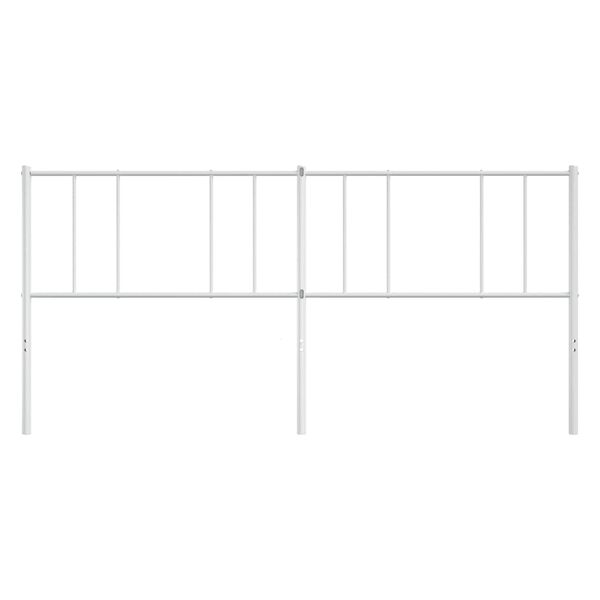 vidaXL Vervangend hoofdbord 180 cm metaal wit
