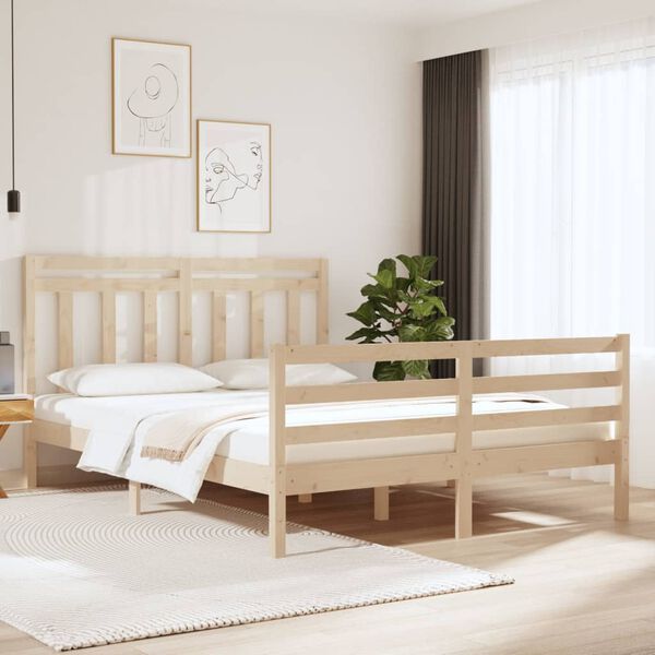 vidaXL Bedframe massief hout 120x190 cm