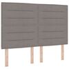 vidaXL Bedframe met hoofdeinde Taupe 140 x 200 cm Stof