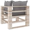 vidaXL 6-delige Loungeset met kussens pallet grenenhout
