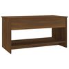 vidaXL Salontafel 102x50x52,5 cm bewerkt hout bruin eikenkleur