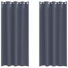 vidaXL Zwart-out Gordijnen met Ringen 2 st Antraciet 260 x 140 cm