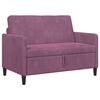 vidaXL Bank met opslag 2-zits Paars 122 x 78 x 87 cm Polyester