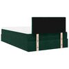vidaXL Ottoman bed met matras en LED's 120x200cm fluweel donkergroen