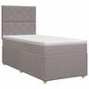 vidaXL Boxspringbed met matras met hoofdeinde Taupe 90 x 190 cm Stof