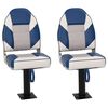 vidaXL Bootstoelen 2 st met poot 360&deg; draaibaar