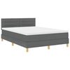 vidaXL Boxspring bed met matras Donkergrijs 140 x 200 cm Stof